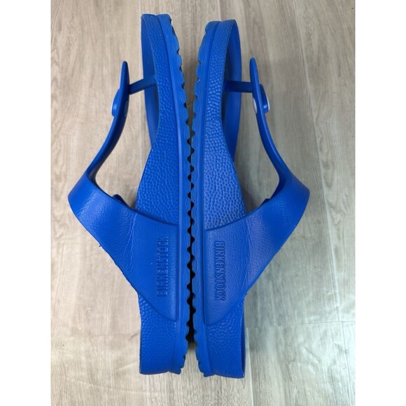 Birkenstock Sandals Womens 10 Mens 8 Gizeh Eva Rubber Royal Blue Thong Flip Flop - Picture 16 of 16